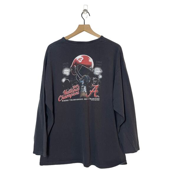 University of Alabama Size XL Black 2009 National Champions Long Sleeve Shirt - Picture 2 of 5